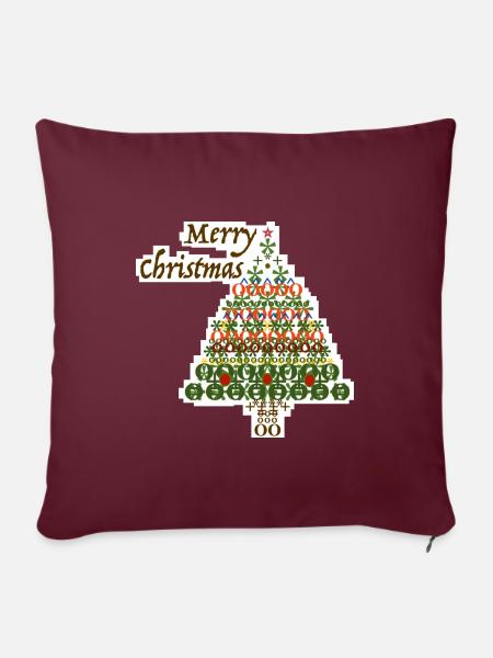Christmas22 Collection - Sofakissen mit Füllung 45 x 45 cm - Burgunderrot