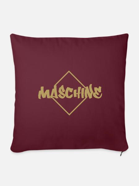 Maschine - Sofakissen mit Füllung 45 x 45 cm - Burgunderrot