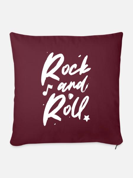 Rock 'n' Roll - Sofakissen mit Füllung 45 x 45 cm - Burgunderrot