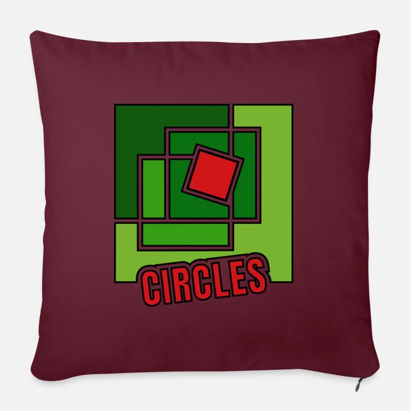 Abstraction verte avec torsion - Coussin et housse de 45 x 45 cm - bordeaux