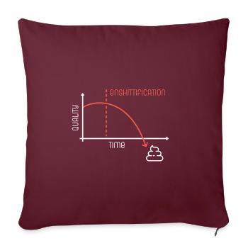 Graphique d’enshittification - Coussin et housse de 45 x 45 cm - bordeaux - Devant