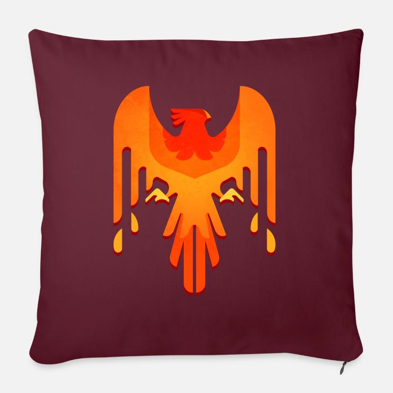 Phoenix - Sofa pillow with filling 45cm x 45cm - burgundy