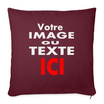 Créez votre article | Customiser | Personnaliser - Coussin et housse de 45 x 45 cm - bordeaux - Devant