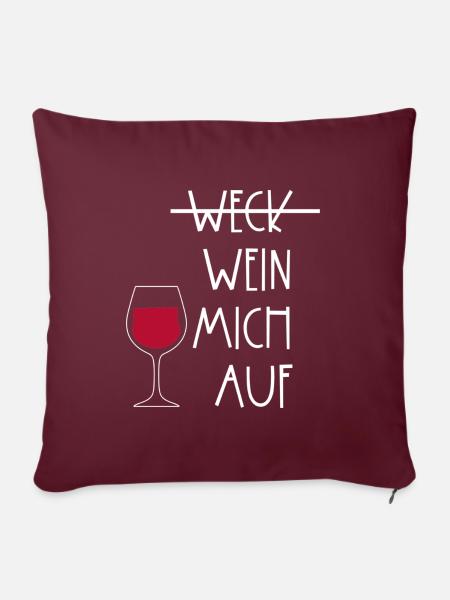 Weck Wein - Sofakissen mit Füllung 45 x 45 cm - Burgunderrot