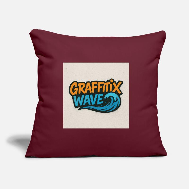 Graffitix Wave Graffiti Logo Coussin et housse de 45 x 45 cm