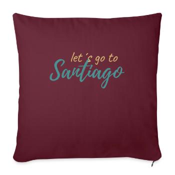 allons à Santiago - Coussin et housse de 45 x 45 cm - bordeaux - Devant