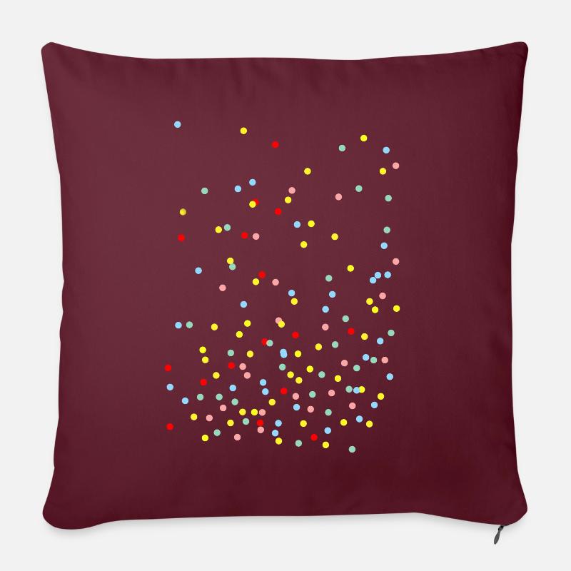 Konfetti - Sofakissen mit Füllung 45 x 45 cm - Burgunderrot