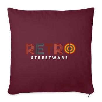 Retro Design streetwear - Sofakissen mit Füllung 45 x 45 cm - Burgunderrot - Vorne