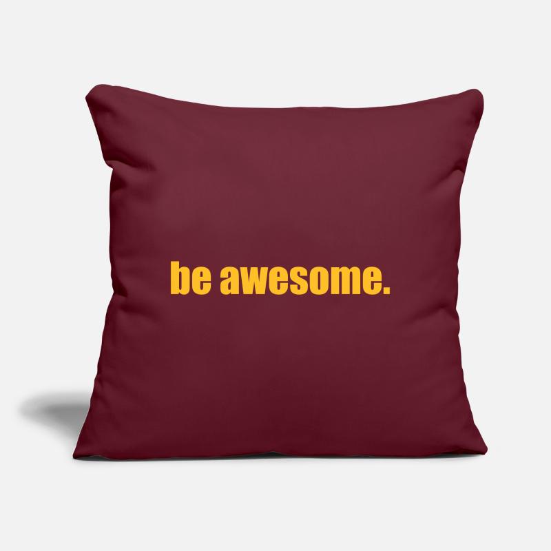 Conception « be awesome. » Coussin et housse de 45 x 45 cm