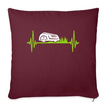 Faucheuse de tondeuse tondeuse ÉLECTROG - Coussin et housse de 45 x 45 cm - bordeaux - Devant