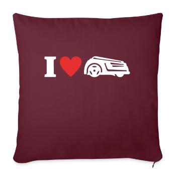 Faucheuse robotique tondeuse robotique tondeuse robot - Coussin et housse de 45 x 45 cm - bordeaux - Devant