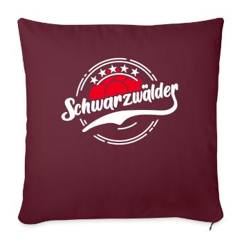 Schwarzwälder Heimat Schwarzwald - Sofakissen mit Füllung 45 x 45 cm - Burgunderrot - Vorne