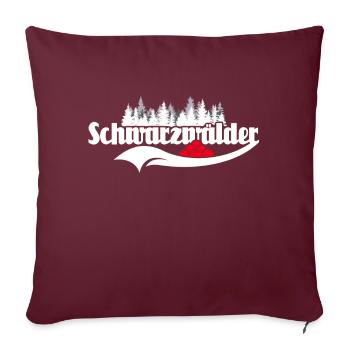 Schwarzwälder Sprüche Schwarzwald - Sofakissen mit Füllung 45 x 45 cm - Burgunderrot - Vorne