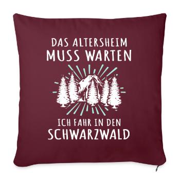 Schwarzwälder Sprüche Schwarzwald - Sofakissen mit Füllung 45 x 45 cm - Burgunderrot - Vorne