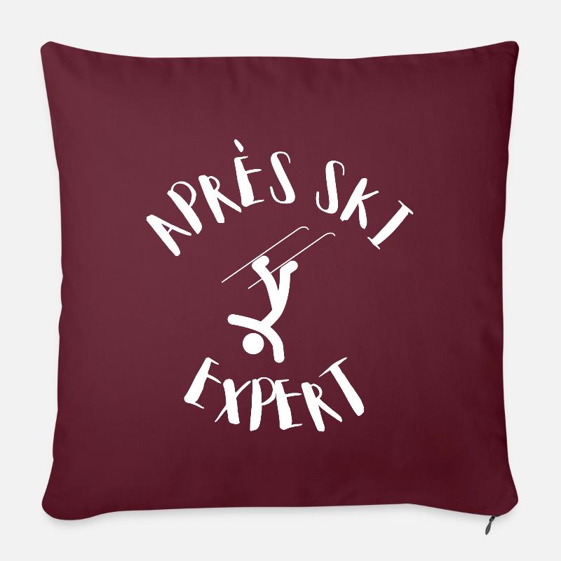 Apres Ski Expert - Sofakissen mit Füllung 45 x 45 cm - Burgunderrot