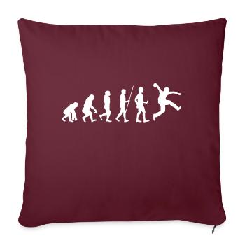 Boßeln Evolution Bosseln Geschenk - Sofakissen mit Füllung 45 x 45 cm - Burgunderrot - Vorne