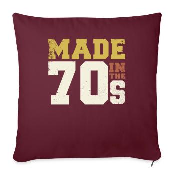 1970 Rétro Made in the 70s 50 ans - Coussin et housse de 45 x 45 cm - bordeaux - Devant