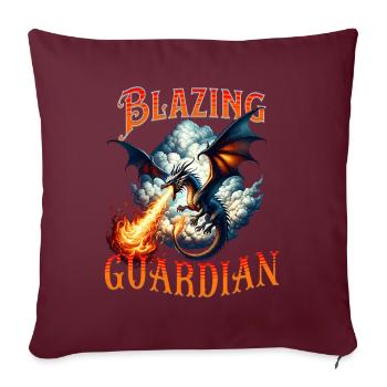 Fire Dragon Blazing Guardian - Sofa pillow with filling 45cm x 45cm - burgundy - Front