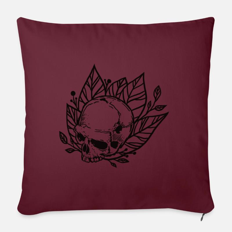 Black Skull - Sofakissen mit Füllung 45 x 45 cm - Burgunderrot
