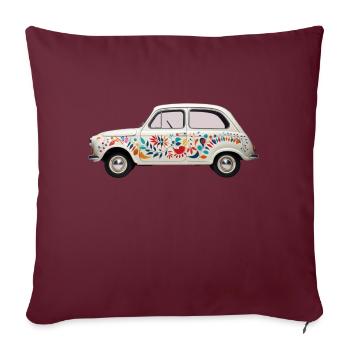 Oldtimer - Sofakissen mit Füllung 45 x 45 cm - Burgunderrot - Vorne