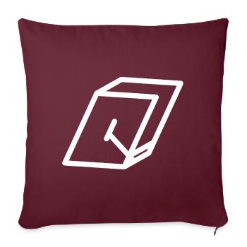 Gliederungsschreiben Q - Sofakissen mit Füllung 45 x 45 cm - Burgunderrot - Vorne