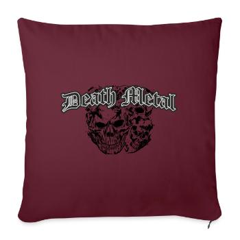 Death Metal - Sofakissen mit Füllung 45 x 45 cm - Burgunderrot - Vorne