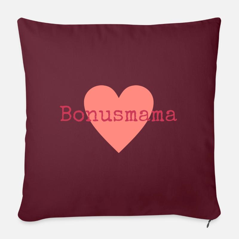 Bonusmama - Sofakissen mit Füllung 45 x 45 cm - Burgunderrot