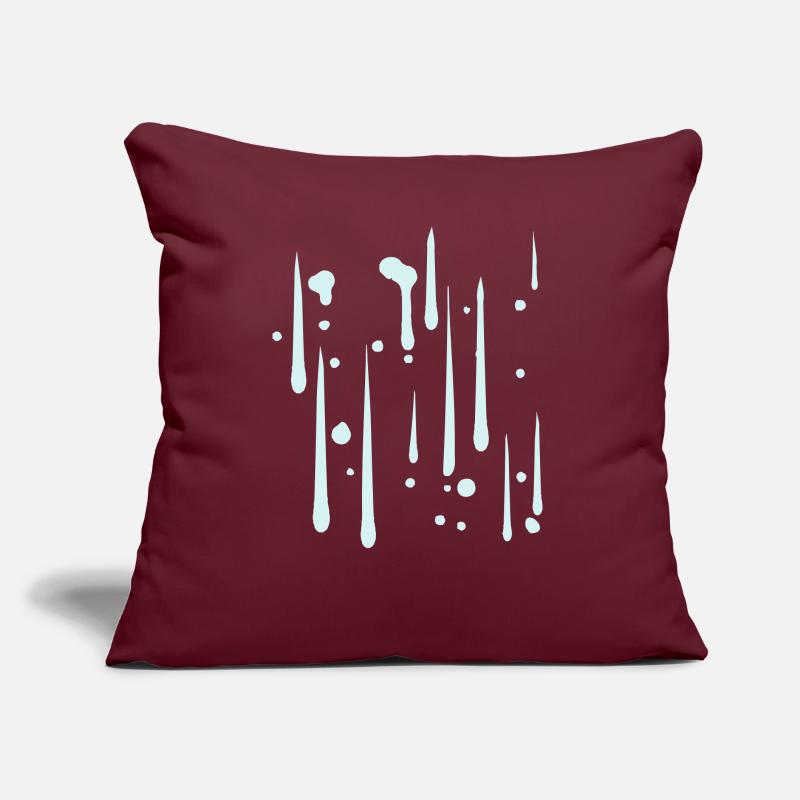 rain drops graffiti spray cool hold out black Sofa pillow with filling 45cm x 45cm