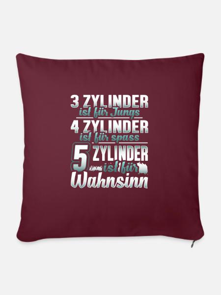 3 Zylinder ist für Jungs 4 Zylinder ist - Sofakissen mit Füllung 45 x 45 cm - Burgunderrot