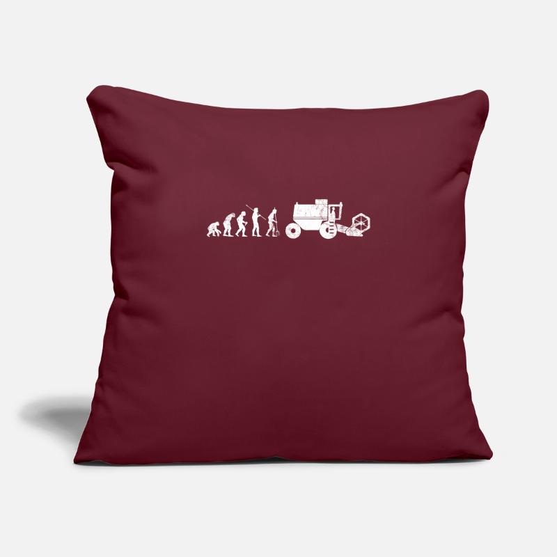 Évolution des moissonneuses-batteuses agricoles Coussin et housse de 45 x 45 cm