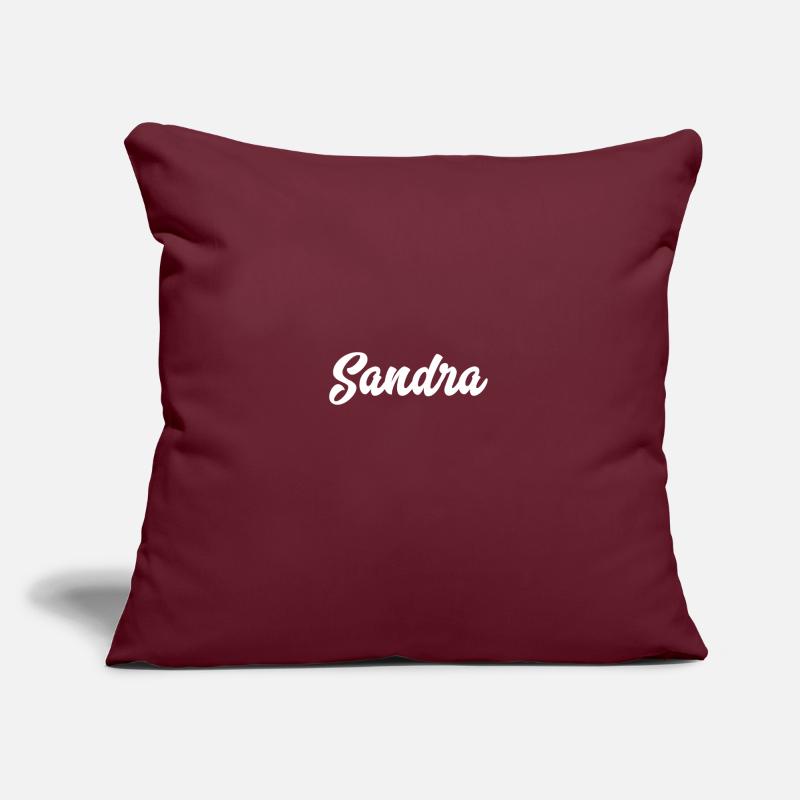 Sandra Custom Text Geburtstagsname Sofakissen mit Füllung 45 x 45 cm