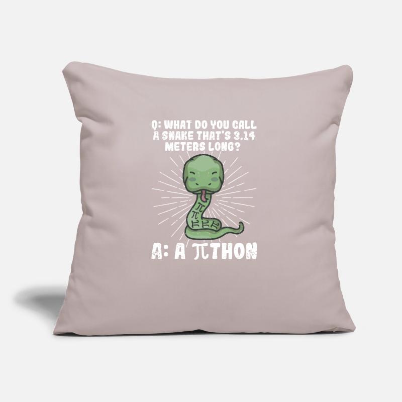 Python Schlange Pithon Pi Tag Symbol lustig Mathe Sofakissen mit Füllung 45 x 45 cm