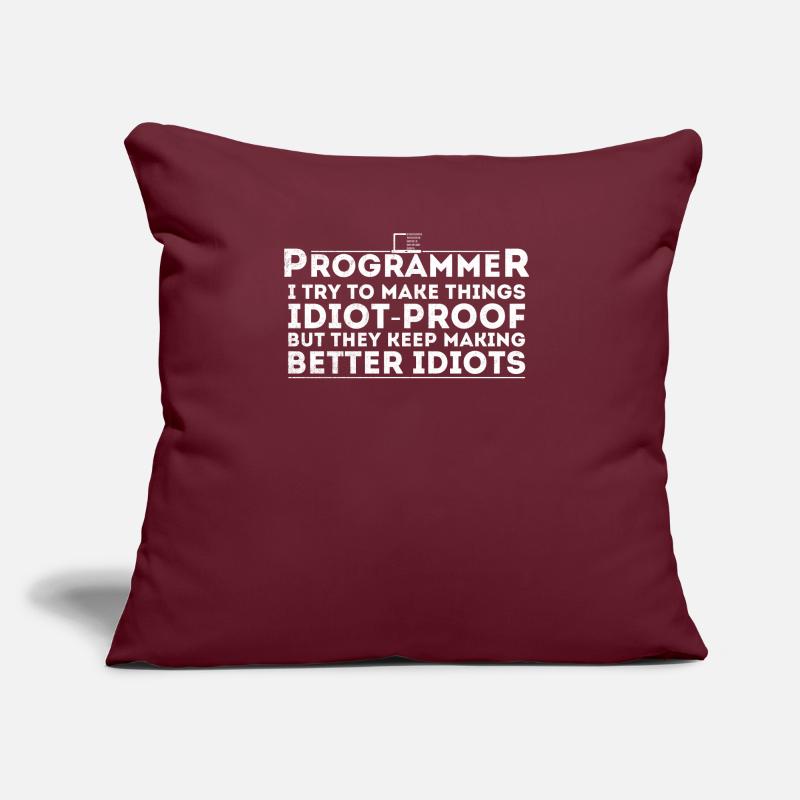 Lustiger Programmierer Humor Computer Coder Programmierung Sofakissen mit Füllung 45 x 45 cm