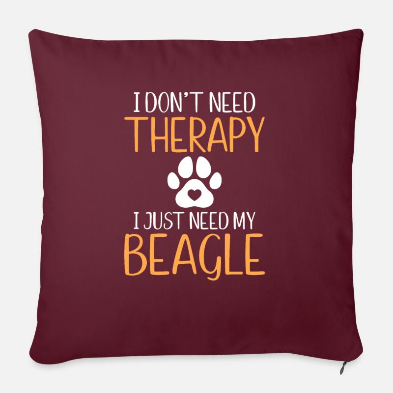 Beagle Geschenk Beagle Besitzer - Sofakissen mit Füllung 45 x 45 cm - Burgunderrot