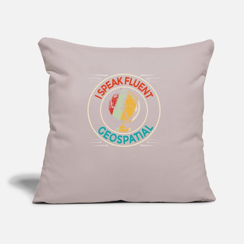 Geographic Information Systems Geospatial Sofa pillow with filling 45cm x 45cm