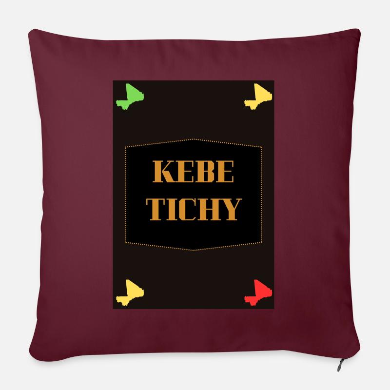 KEBE TICHY - Sofakissen mit Füllung 45 x 45 cm - Burgunderrot