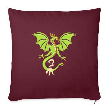 BASLER BASILISK mit BASLER STAB - Sofakissen mit Füllung 45 x 45 cm - Burgunderrot - Vorne