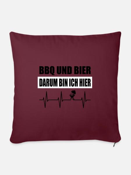 BBQ - Sofakissen mit Füllung 45 x 45 cm - Burgunderrot
