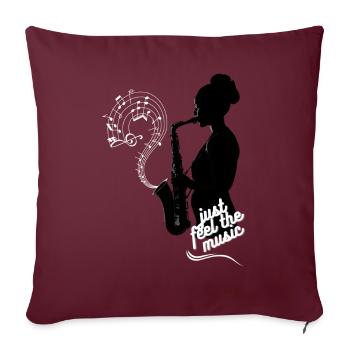 FEEL THE MUSIC - Coussin et housse de 45 x 45 cm - bordeaux - Devant