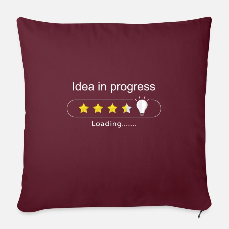 Idée en progression - Coussin et housse de 45 x 45 cm - bordeaux