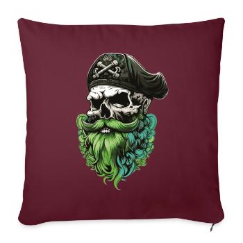 Vieil homme à la barbe et au chapeau - Coussin et housse de 45 x 45 cm - bordeaux - Devant