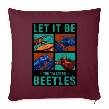 LES COCCINELLES - Coussin et housse de 45 x 45 cm - bordeaux - Devant