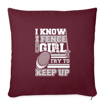 Fencing fencers - Sofa pillow with filling 45cm x 45cm - burgundy - Front