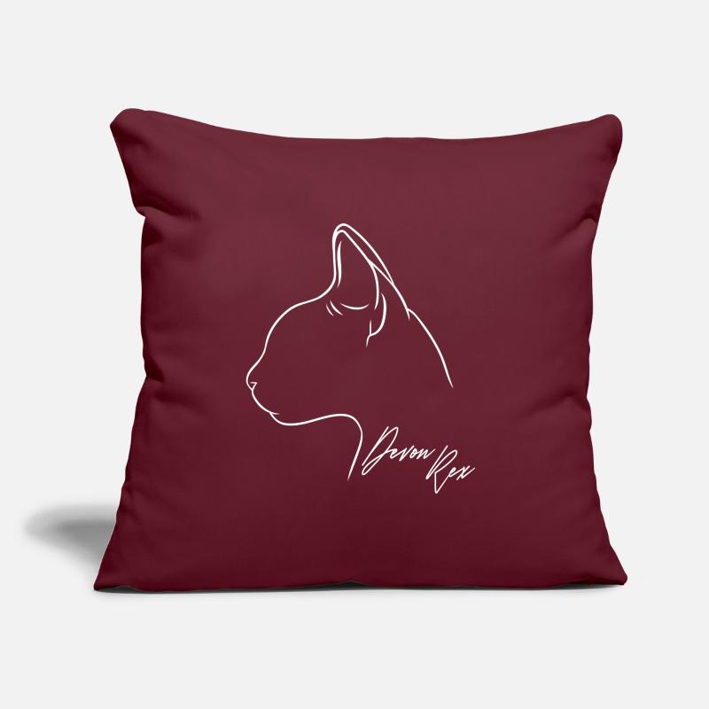 Devon Rex Profil Chat Chat Wilsigns Coussin et housse de 45 x 45 cm