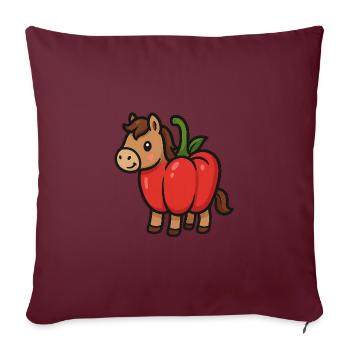 Pepper bangs - Sofa pillow with filling 45cm x 45cm - burgundy - Front