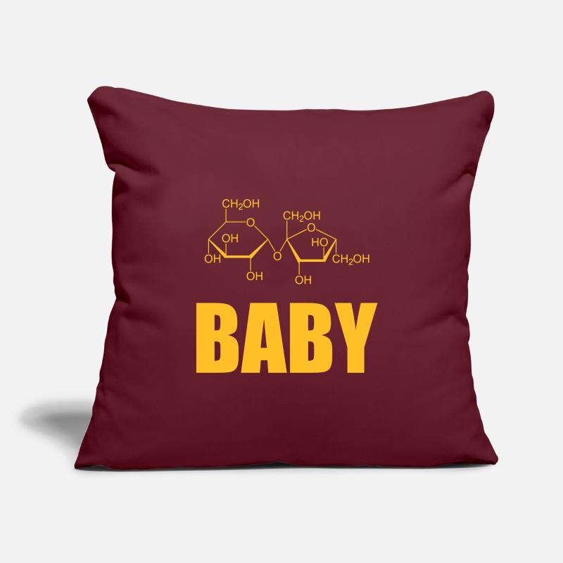 Conception ringard "SUGAR BABY" - structure chimique Coussin et housse de 45 x 45 cm