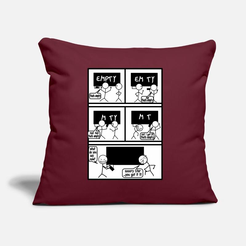 Comic empty leerer gehts nicht, funny Sofakissen mit Füllung 45 x 45 cm