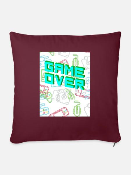 Game over - Sofakissen mit Füllung 45 x 45 cm - Burgunderrot