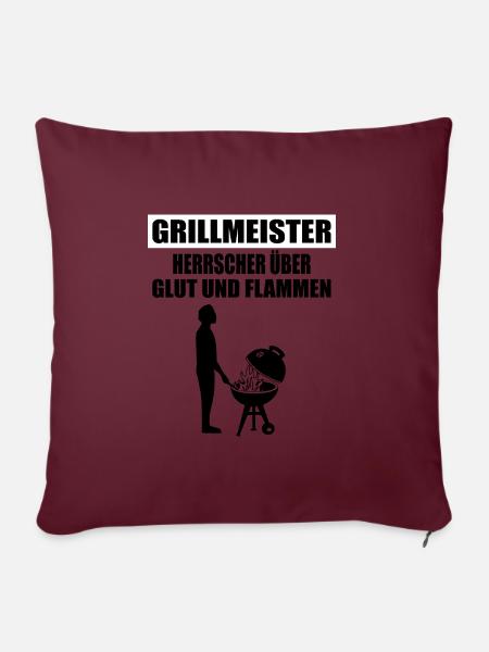 BBQ - Sofakissen mit Füllung 45 x 45 cm - Burgunderrot