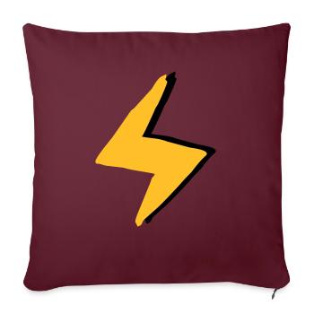 Blitz mit Superkräften - Kostüm - Sofakissen mit Füllung 45 x 45 cm - Burgunderrot - Vorne